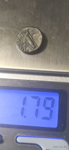 Монета Боспора, Пантикапей. Перисад 4-й, 155-125гг до н.э. Аполлон / горит ПАN..Сохран!!!