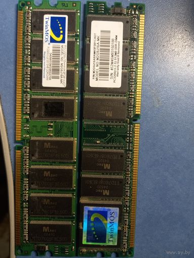 2-планки DDR 512MB. Оперативная память для компа
