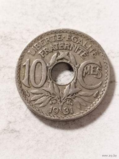 Франция 10 сантим 1931