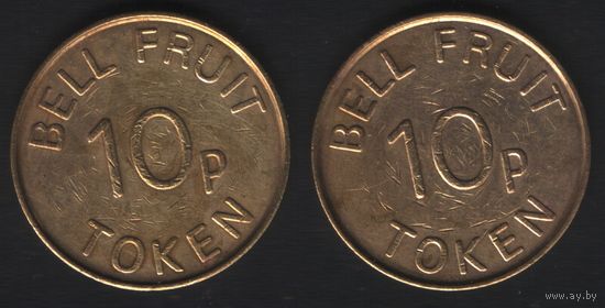 Bell Fruit Token 10p -- Bell Fruit Token 10p (желтый) (27,80мм9,00гр) (f1