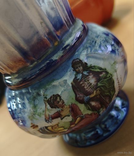 Винтажная ваза Вольная беседа. Керамика, люстр.