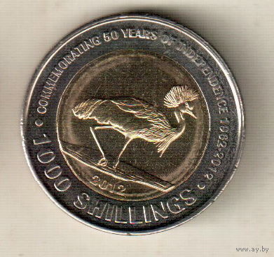 Уганда 1000 шиллинг 2012 50 лет Независимости