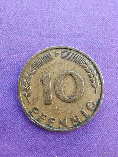Германия ФРГ 10 пфеннигов 1949 F