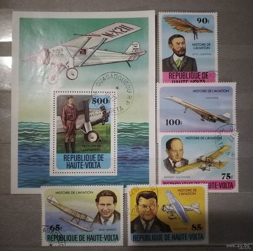 Верхняя Вольта. 1977г. Авиация.