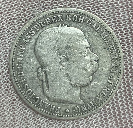 Монета Австро-Венгрия 1 крона 1893 год. Франц Иосиф I. Серебро