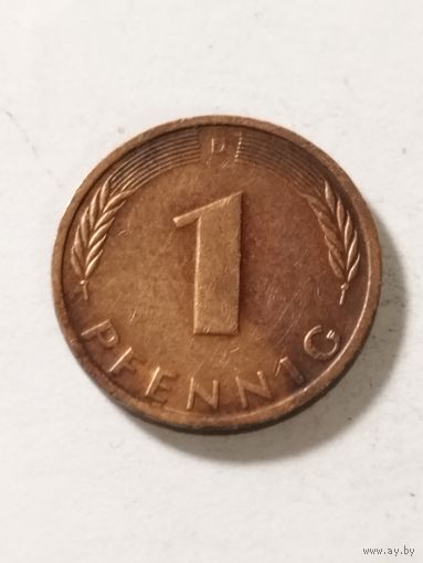 Германия 1 пфенинг 1986 D