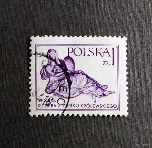 Марка Польша 1978 год Скульптура
