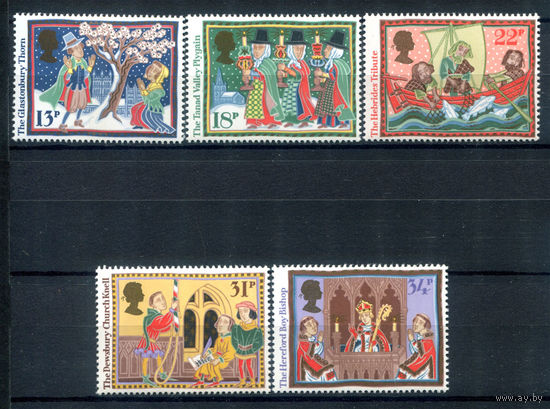 Великобритания - 1986г. - Рождество, легенды - 5 марок - полная серия, MNH [Mi 1091-1095]. #3-GB-Z-1-17