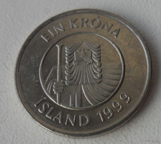 1 крона Исландия 1999 г.в.