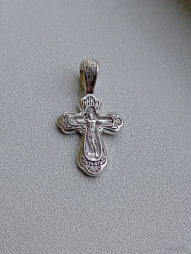 "Крест православный" 925 серебро, РФ, 3.2гр, красивый и рельефный!
