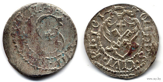 Шеляг 1612, Сигизмунд III Ваза, Рига. Вариант с датой '1612' на Рв., R