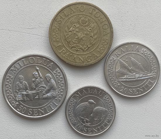 Тонга 10, 20, 50 сенити, 1 паанга 2015 г. Набор 4 монеты