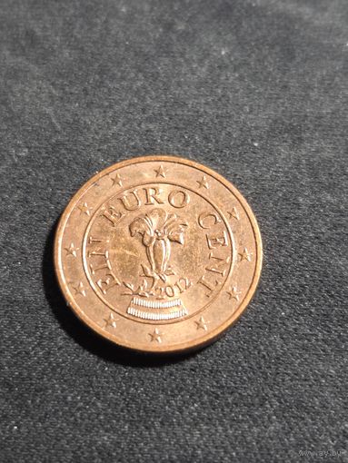 Австрия 1 евроцент 2012