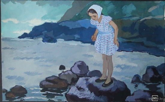 Рисунок к деафильму "Нонка"художник Афанасьева Н. А.1964 год Наследие СССР