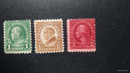 США\а91\ 1923-1924-1925 скотт581-583 зубц.10 президент кц19дол