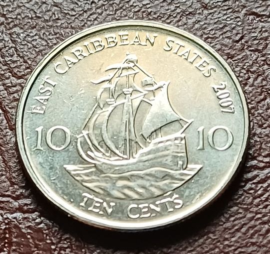 Восточные Карибы 10 центов, 2007    ( 1-2-1 )