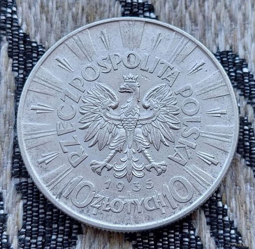 Польша 10 злотых 1935 года. Юзеф Пилсудский. Предложи свою цену или обмен!