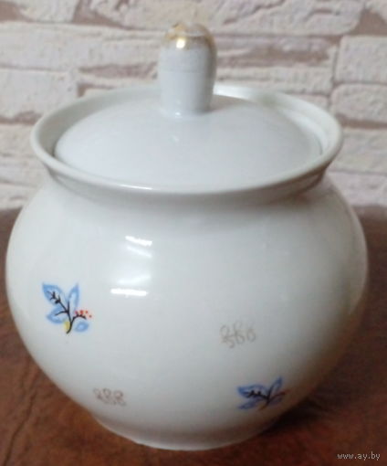 Сахарница, солонка СССР. Дружковский фарфоровый завод (Дружковка). 1974-1991 гг.