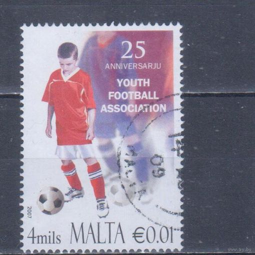 [234] Мальта 2007. Спорт.Футбол.Юный футболист. Одиночный выпуск. Гашеная марка.