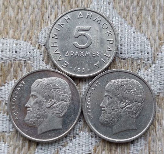 Греция 5 драхм (2), UNC
