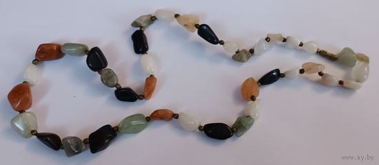 Бусы времён СССР из натуральных камней. Все лоты с 1 рубля!