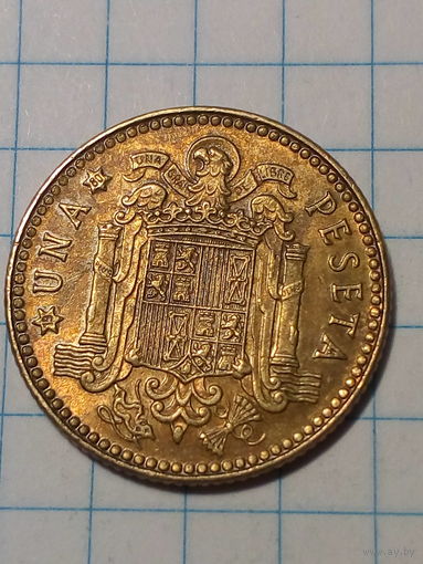 1 песета Испания 1975 год футбол