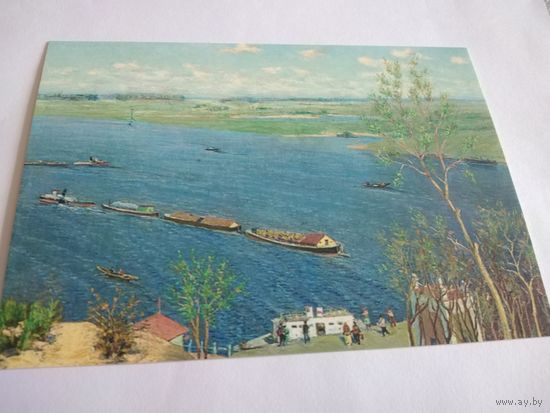 Открытка 2013г. Б. Звiнагродскi. Сож. Баржы на Сожы.