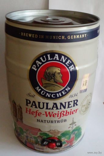 Бачонок из под пива.Германия.5 литров.,,PAULANER"Цена снижена.