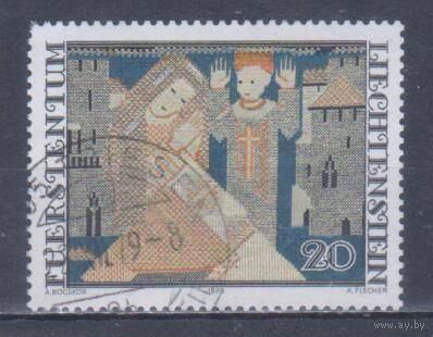[984] Лихтенштейн 1979. Рождество. Гашеная марка.