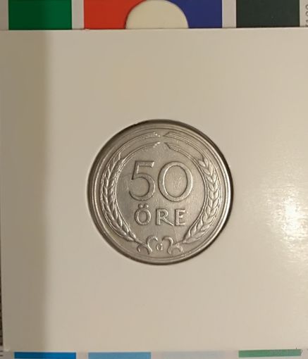 Швеция 50 эре 1940 G в холдере