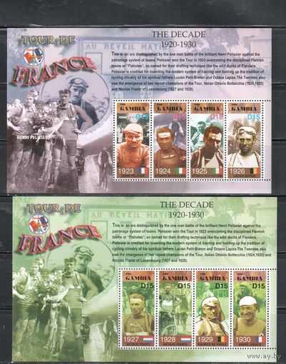 Гамбия-2003 (Мих.4950-4957) , ** ,   Спорт, Велоспорт , Велосипеды,