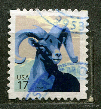 Снежный баран. США. 2007. Полная серия 1 марка