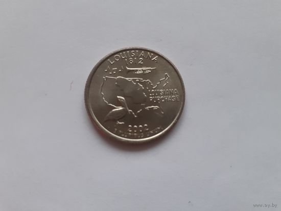 США квотер 2002 штат Луизиана