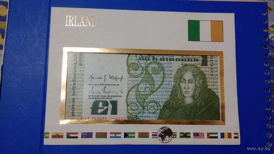 Ирландия 1 фунт 1987 unc.