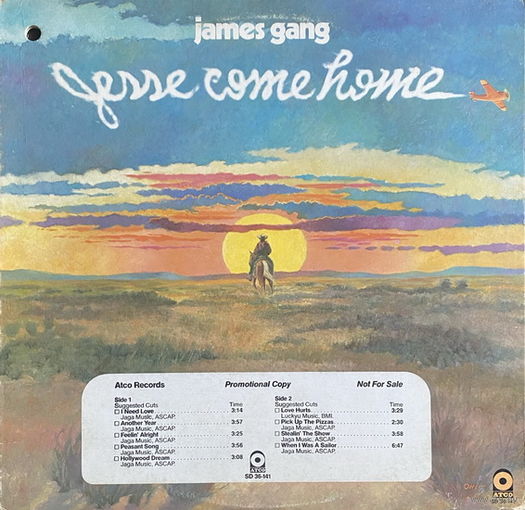 James Gang – Jesse Come Home, LP 1976