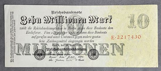 Банкнота 10 миллионов марок 1923 год. Веймарская республика. С рубля без МЦ.