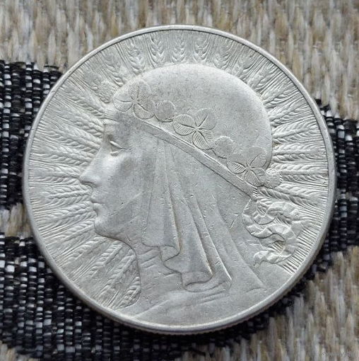 Польша 10 злотых 1932 года. Ядвига. Буква монетного двора. Серебро.