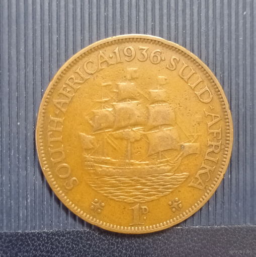 Южная Африка 1 пенни 1936 год король Георг V Британская колония