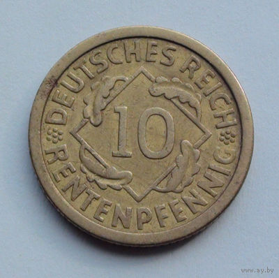 Германия - Веймарская республика 10 рентенфеннигов. 1924. A