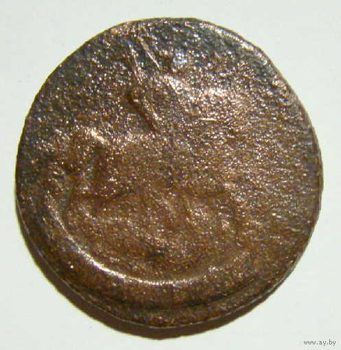 2 копейки 1760 , у всадника два копья