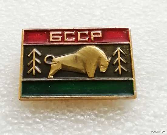 БССР. Зубр. Флаг. Белоруссия #1652-CP27