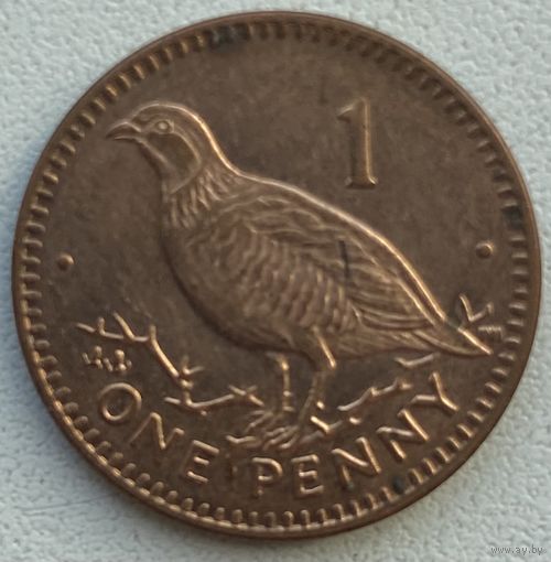 Гибралтар 1 пенни 2002 г.