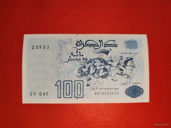 Алжир 100 динаров 1992 UNC