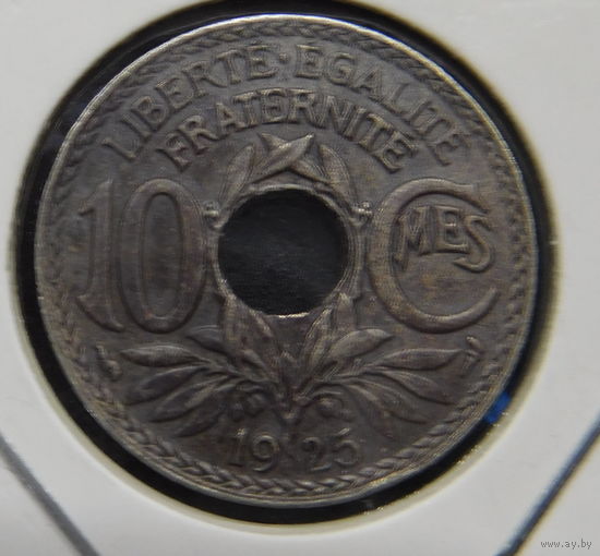 Франция 10 сантимов 1925 г