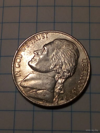 5 центов США 1999 Р год