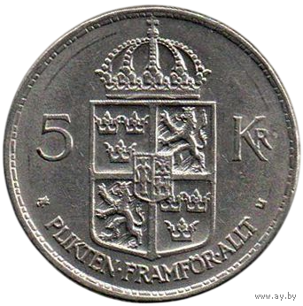Королевство Швеция. 5 крон 1972.