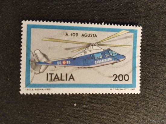 Италия  1981  вертолет