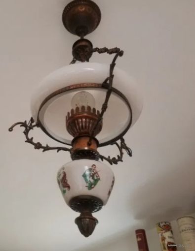Люстра ретро сталинский ампир/ в виде керасиновой лампы