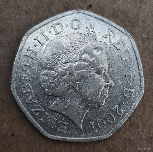 Великовритания 50 пенсов 2001 г., KM# 991