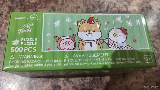 Классный пазл на 500 штук. В металлическом контейнере. Очень классный, хорошее качество.